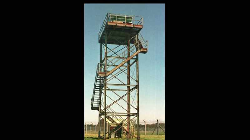 The tower was 50 feet above the ground