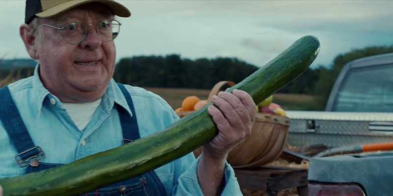 The town's biggest cucumber