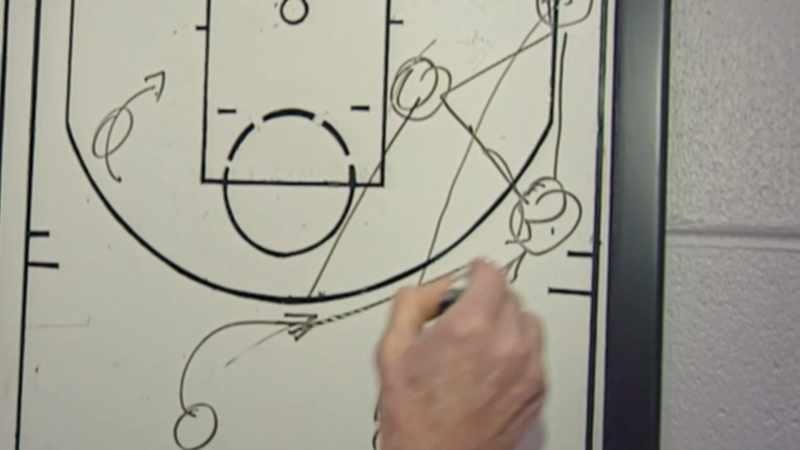 The triangle offense is set