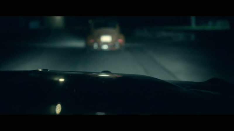 The trooper flashed his lights onto the car