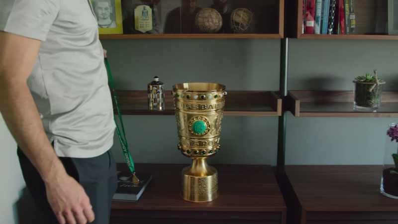 The trophy that we got when we beat Bayern Munich