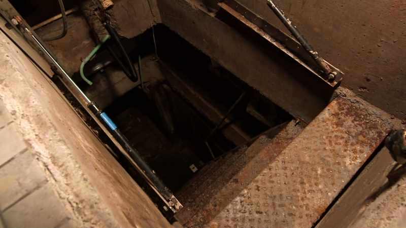 The tunnels linked up with the public sewage system