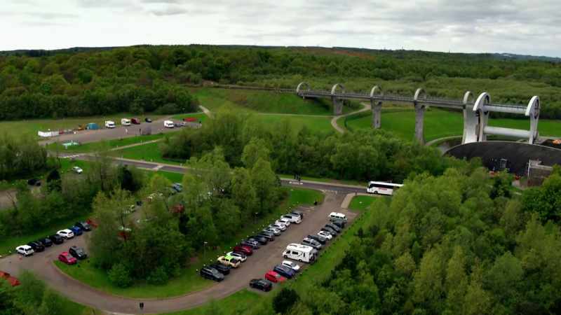 The undulating Scottish landscape means that there is a 35-meter vertical drop