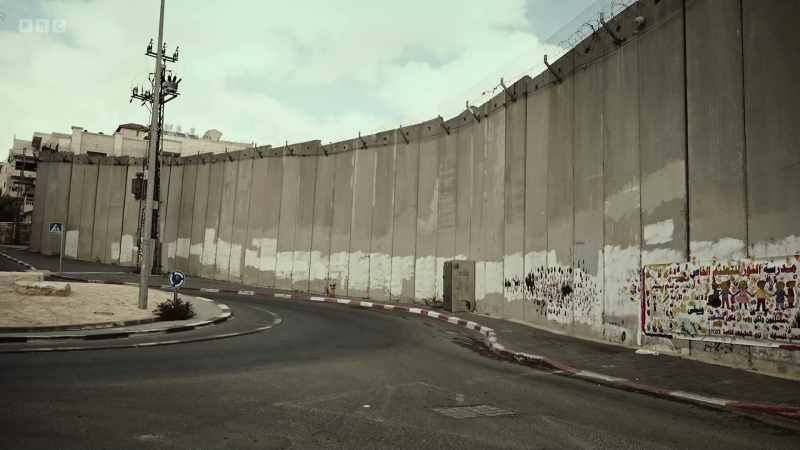 The wall is built deep inside the West Bank