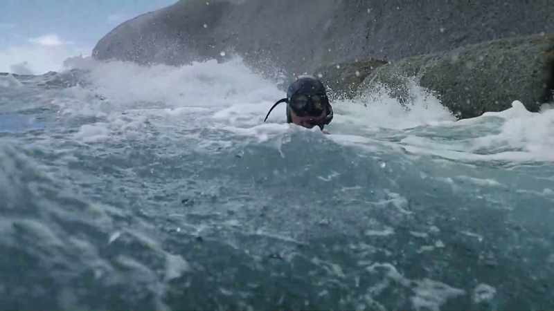 The water drops to as low as eight, nine degrees Celsius