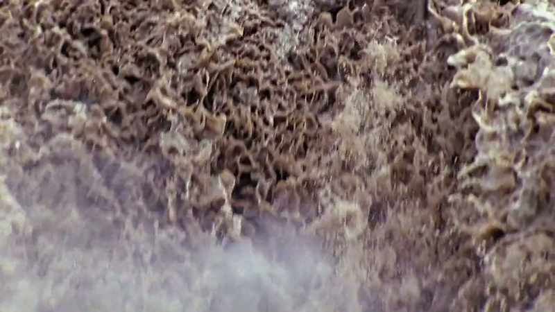 The water is loaded with sediment