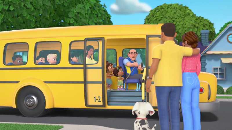 �� The wheels on the bus go Round and round ♪