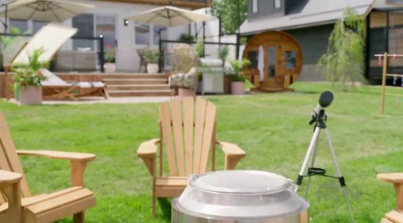 Their backyard was comfortable