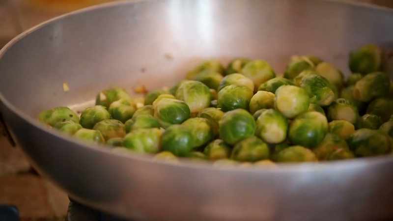 'Then add the sprouts.'