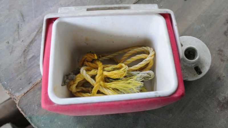 Then they find rope very similar to the kind