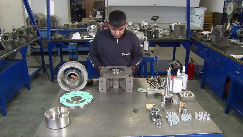 THEN, FROM THE OTHER SIDE, THEY INSERT ONE MORE BEARING