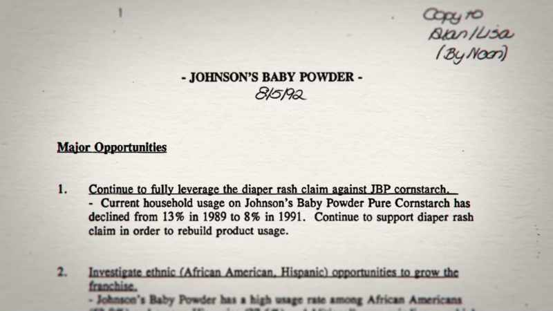 Then he was shown an internal company document