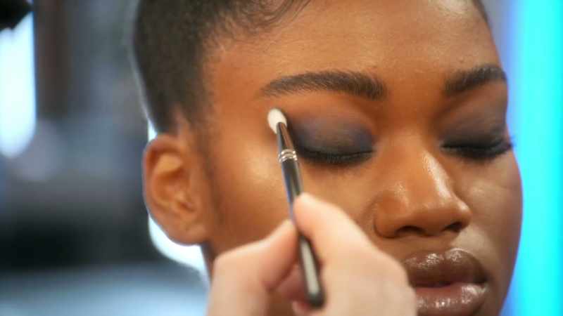 Then I'll go back in with the blending brush