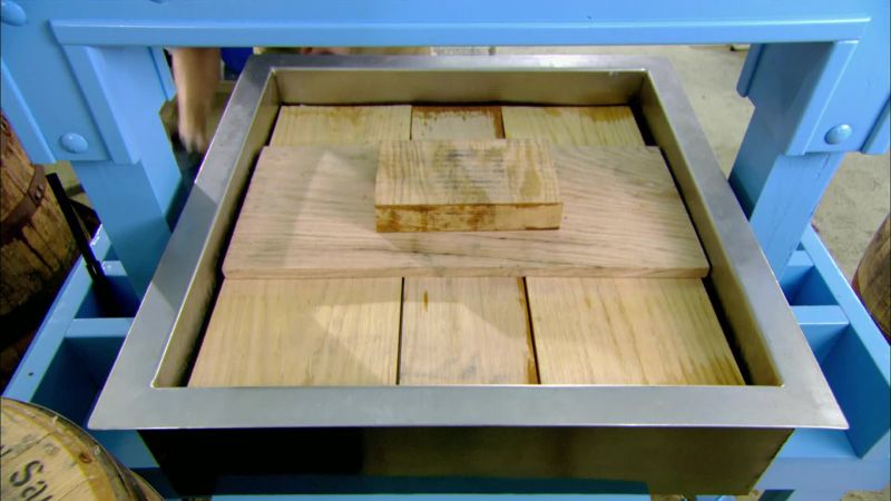 Then lay down planks of wood to form a solid surface