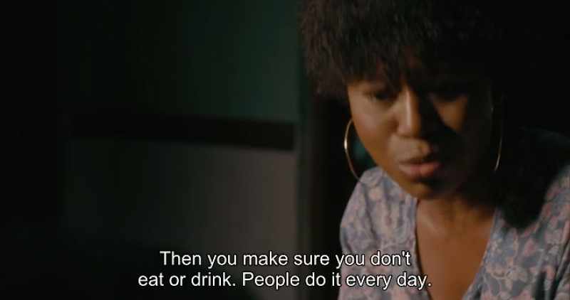 Then you make sure you don't eat or drink. People do it every day