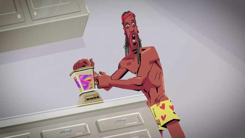 Then one day, I'm making a protein shake