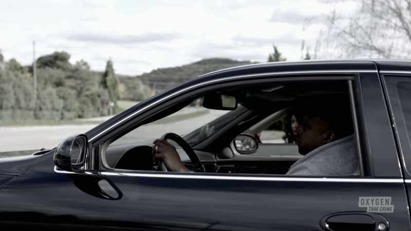 Then she pulls over to the side of him as they're driving