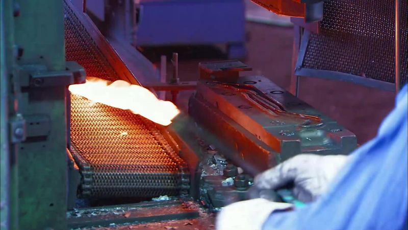 THEN THE FORGING IS PLACED ONTO A PRESS