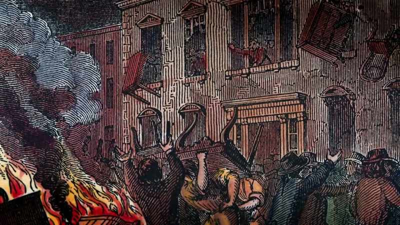 Then the mob destroyed the mansion