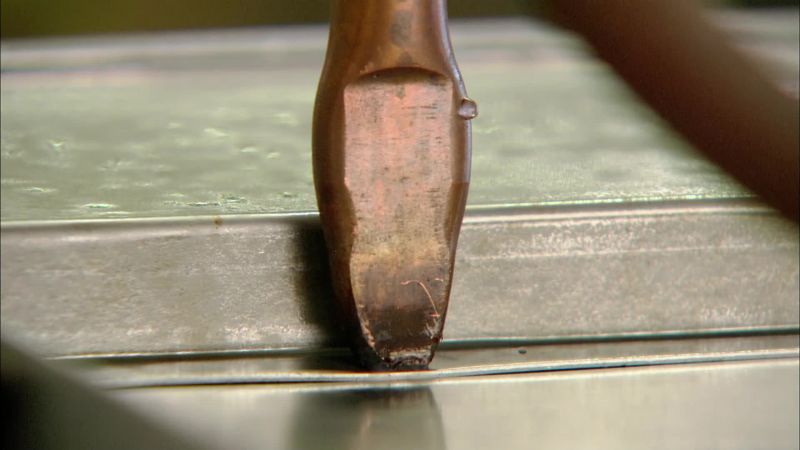 Then they weld the other side manually