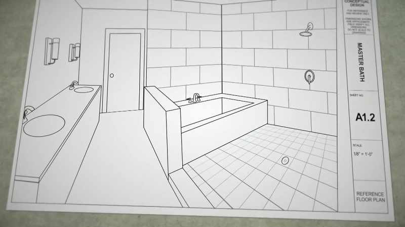 Then we're doing a large double vanity