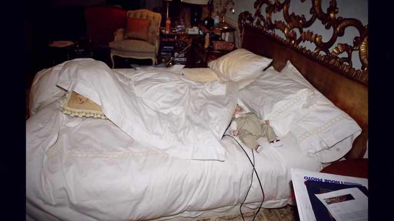 There was a computer on the bed