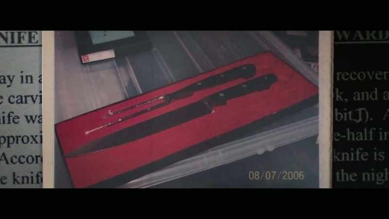 There is a three-piece cutlery set
