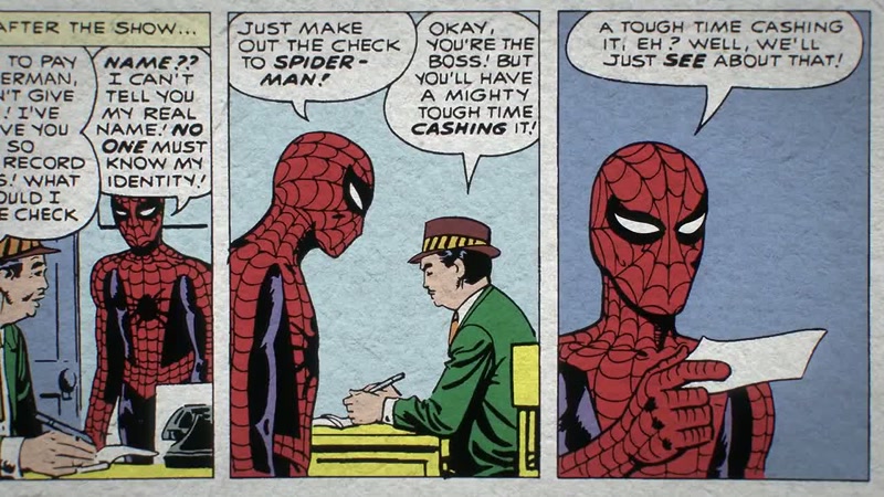 There was a time when Spider-Man received a check
