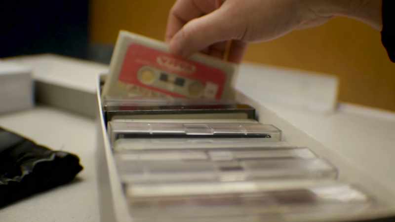 There was also a big stash of audiotaped interviews