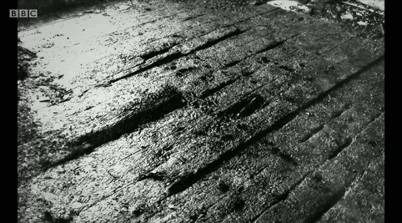 There was burning to the exposed floor boards