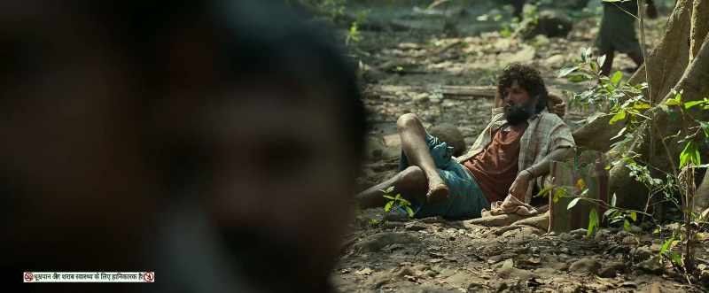 There.. that guy sitting cross legged under the tree, and smoking a beedi