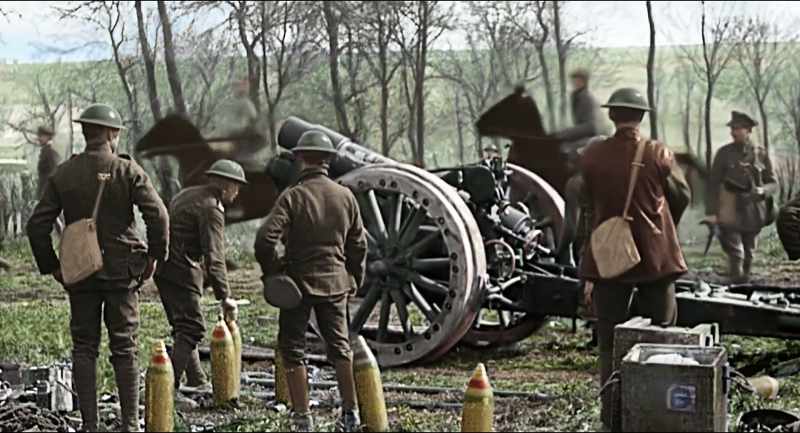 There was no motorised transport for guns