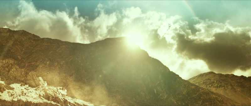There you shall see the mountain's shadow. It will point you