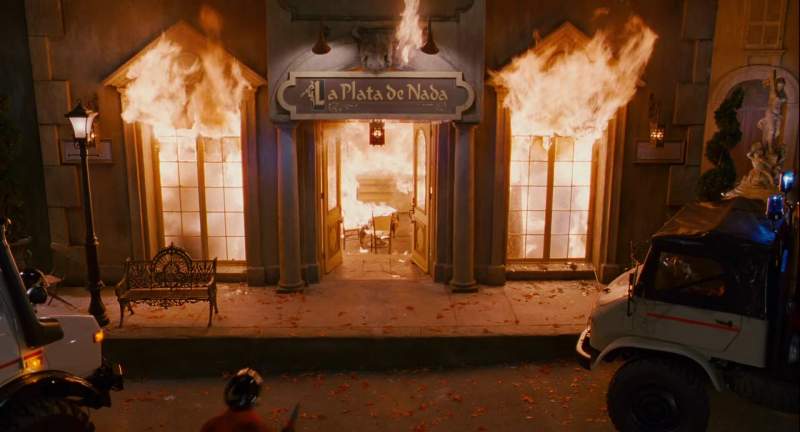 There was something about burning down a restaurant