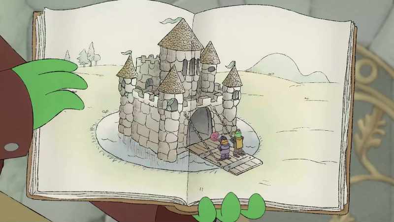 There they stood on the drawbridgeof their castle