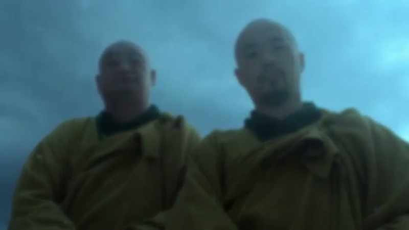 there were these two men standing above me