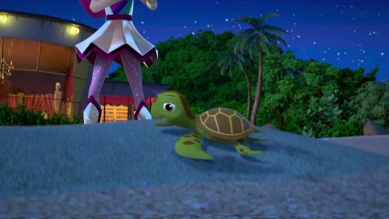 There. This track'll take her right back to the ocean
