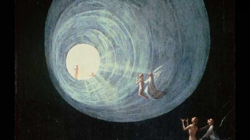 There, time moves to the past and souls return back here