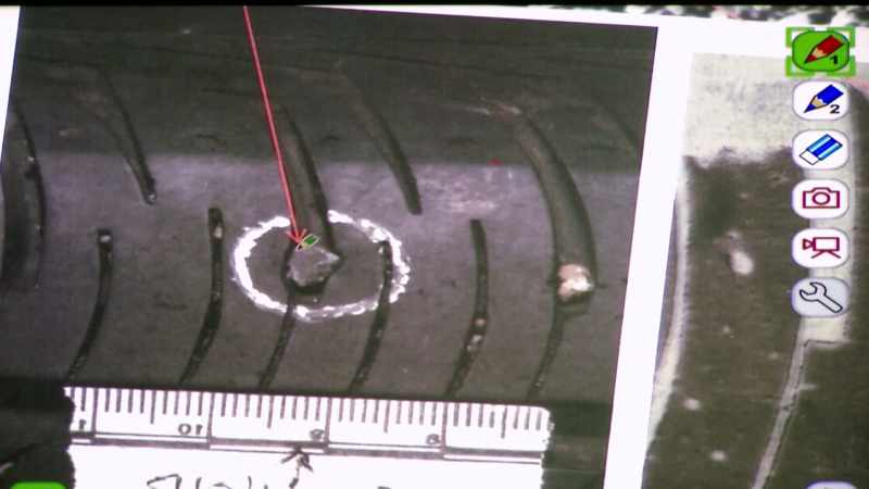 There were tire tracks, text messages