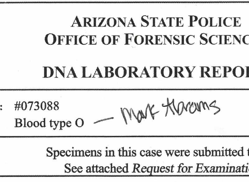 There were traces of blood, and we think it was Mark's