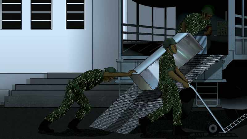 There was unusual activity at the base