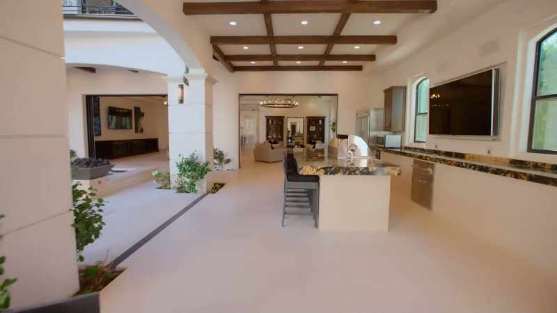 There's 12-foot ceilings throughout as well