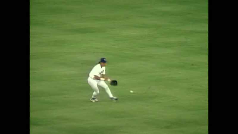 There's a base hit into the left field