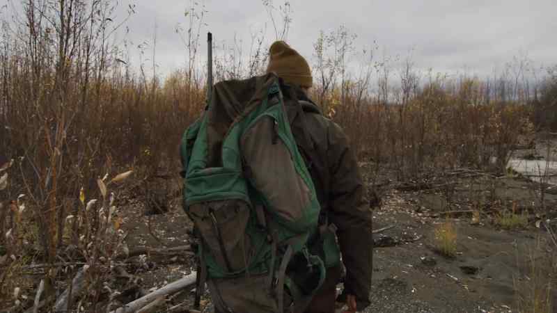 THERE'S A BEAR AROUND JUST MAKIN' HIS WAY UPRIVER