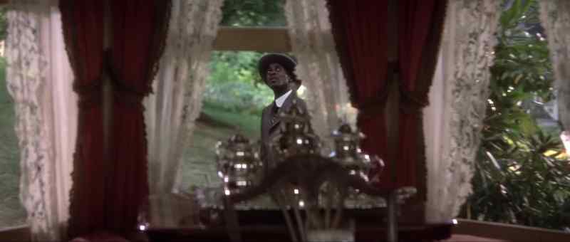 There's a colored gentleman downstairs