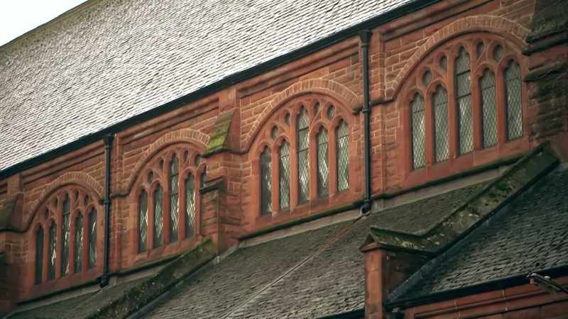 There's a garage attached to the church