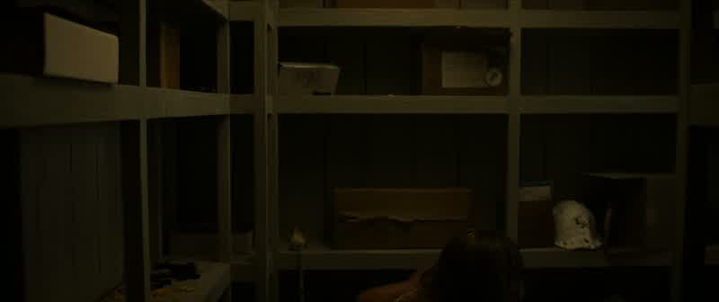 There's a ladySomeone's hereWe need to get out of these roomsIs there anything in your roomAnything that we could useThere's nothing in hereThere's a hanger