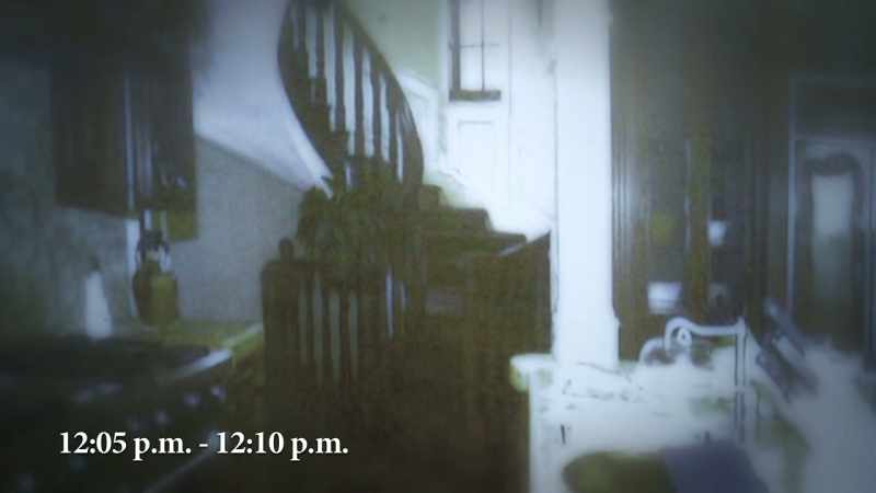 There's a stairwell that leads into the kitchen
