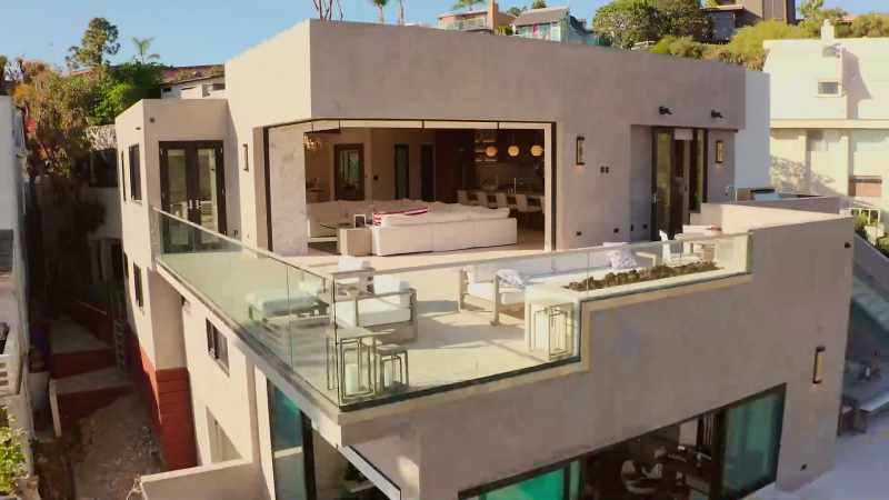There's four bedrooms and seven bathrooms