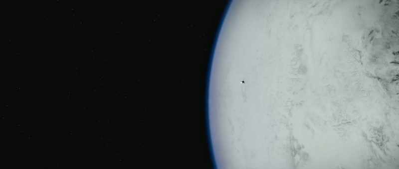 There's ice on this world, but no atmosphere